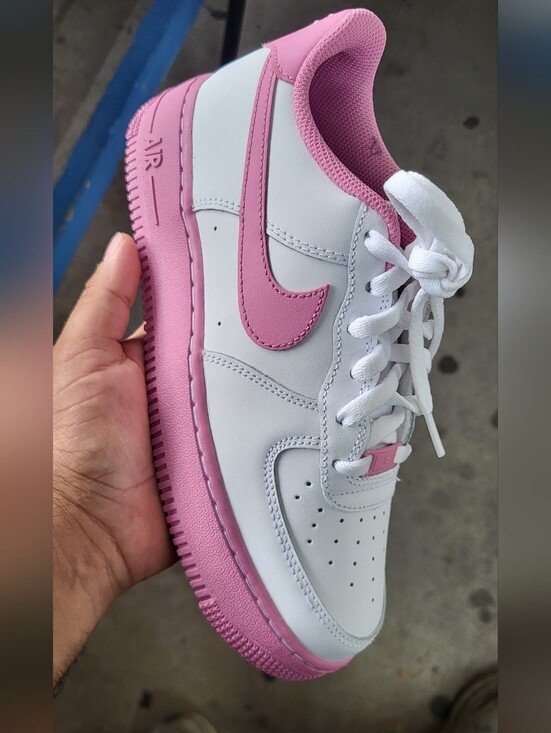 Nike Shoes - Nike Air Force 1 Pink & White Low Top Sneaker 7.5 Women 6y